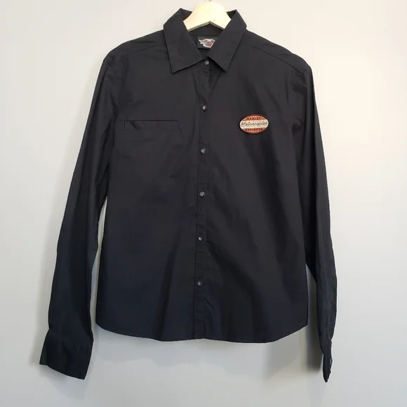 Harley Davidson Fitted Long Sleeve Button Up Top - Picture 8 of 11